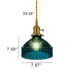 Nordic Stained Glass Dome Brass 1-light Pendant Light Lumendat