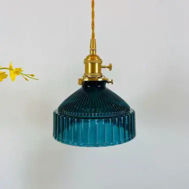 Nordic Stained Glass Dome Brass 1-light Pendant Light Lumendat