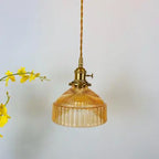 Nordic Stained Glass Dome Brass 1-light Pendant Light Lumendat