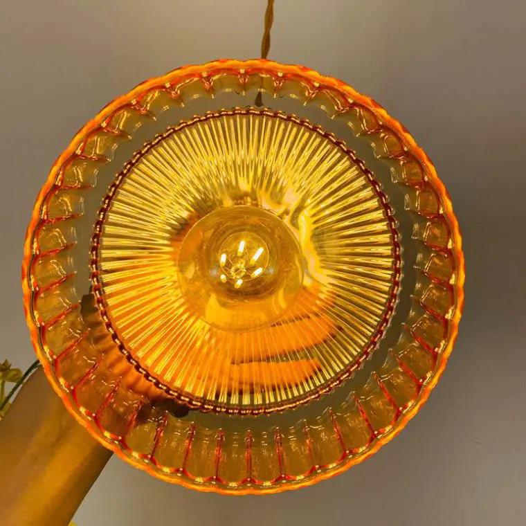 Nordic Stained Glass Dome Brass 1-light Pendant Light Lumendat