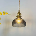 Nordic Stained Glass Dome Brass 1-light Pendant Light Lumendat