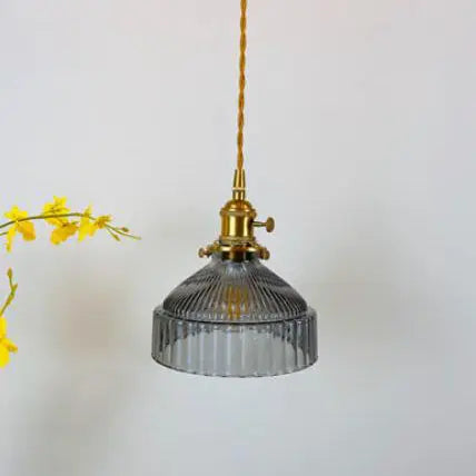 Nordic Stained Glass Dome Brass 1-light Pendant Light Lumendat