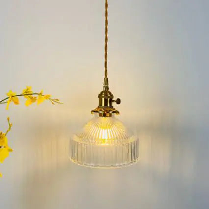 Nordic Stained Glass Dome Brass 1-light Pendant Light Lumendat