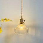 Nordic Stained Glass Dome Brass 1-light Pendant Light Lumendat