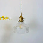 Nordic Stained Glass Dome Brass 1-light Pendant Light Lumendat