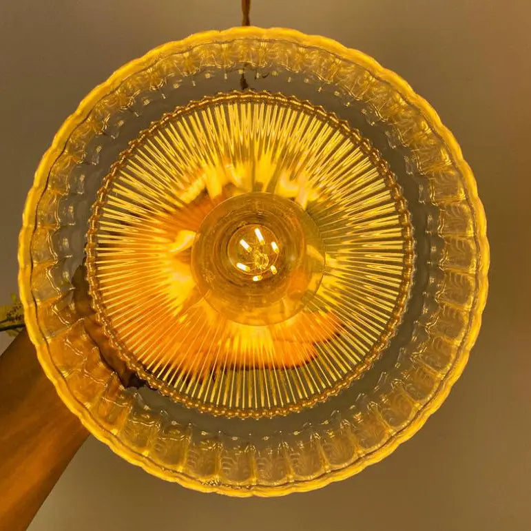 Nordic Stained Glass Dome Brass 1-light Pendant Light Lumendat
