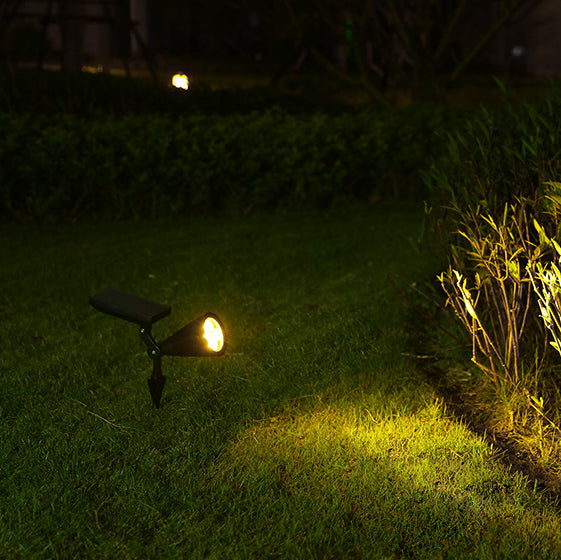 Modern Simplicity Solar Waterproof Conical Spotlight LED Outdoor Floor Plug Light Lumendat