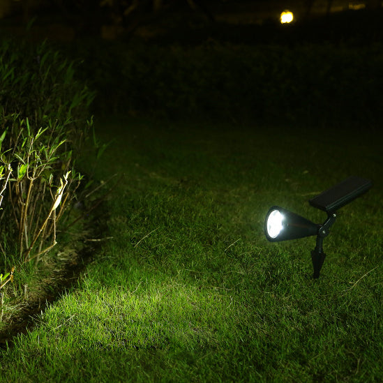 Modern Simplicity Solar Waterproof Conical Spotlight LED Outdoor Floor Plug Light Lumendat