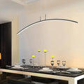 Nordic Minimalist Arch Linear LED Chandelier modern luxury lighting fixture