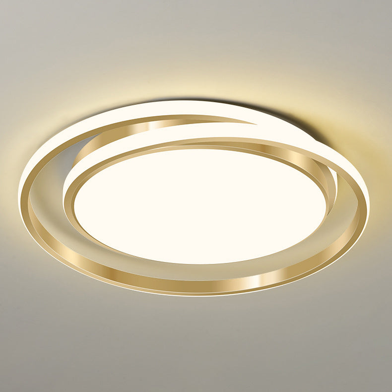 Modern Light Luxury Golden Circle LED Flush Mount Ceiling Light Lumendat