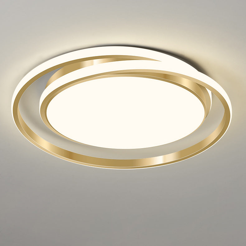 Modern Light Luxury Golden Circle LED Flush Mount Ceiling Light Lumendat