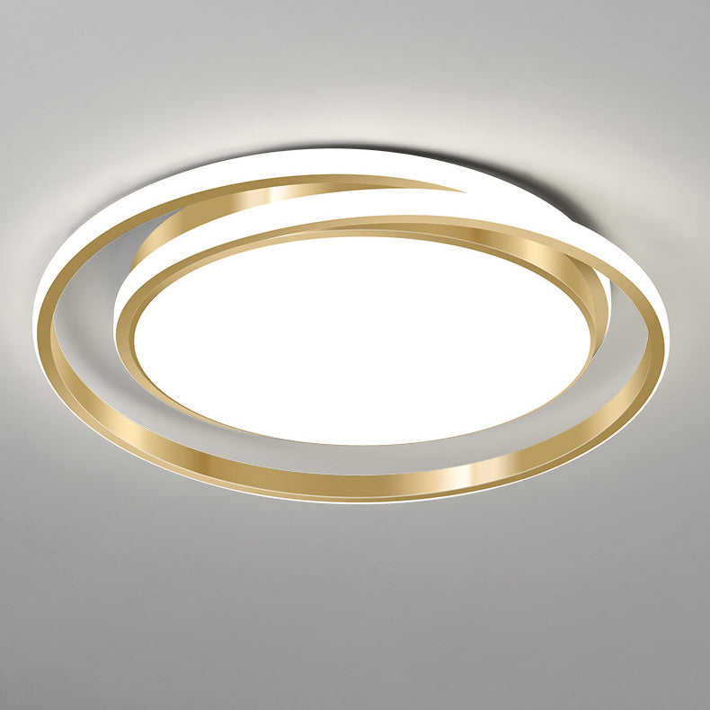 Modern Light Luxury Golden Circle LED Flush Mount Ceiling Light Lumendat