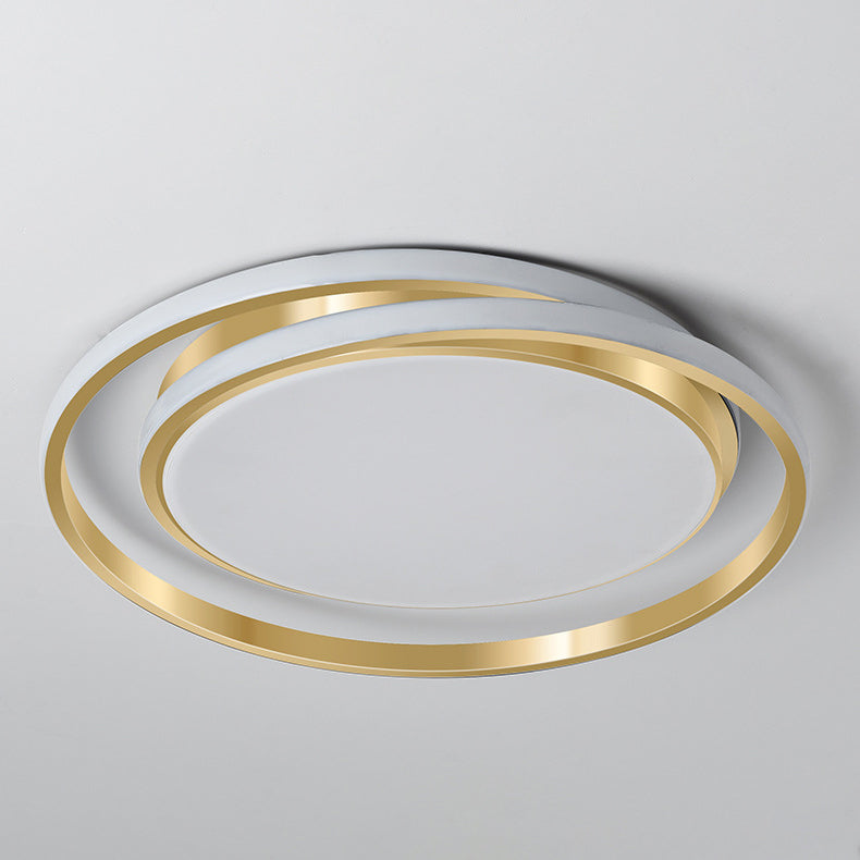 Modern Light Luxury Golden Circle LED Flush Mount Ceiling Light Lumendat