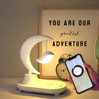 Modern Art Deco ABS Moon Shape Bluetooth Speaker Night Light LED Table Lamp Lumendat
