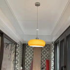 Vintage White / Orange Glass Dome 1-light Pendant Light Lumendat