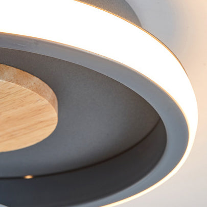 Contemporary Industrial Iron Barrel Spotlight 1-light Flush Mount Light