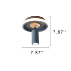 Contemporary Industrial Iron Barrel Spotlight 1-light Flush Mount Light
