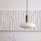 Nordic Milky White Glass Flat Round 1-light Pendant Light BulbSquare