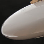 Nordic Milky White Glass Flat Round 1-light Pendant Light BulbSquare