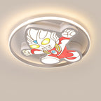 Lumendat Creative Cartoon Ultraman Round LED Flush Mount Ceiling Light Lumendat