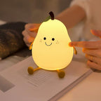 Creative Fruit Pear Silicone LED Night Light USB Table Lamp Lumendat