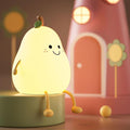 Creative Fruit Pear Silicone LED Night Light USB Table Lamp Lumendat