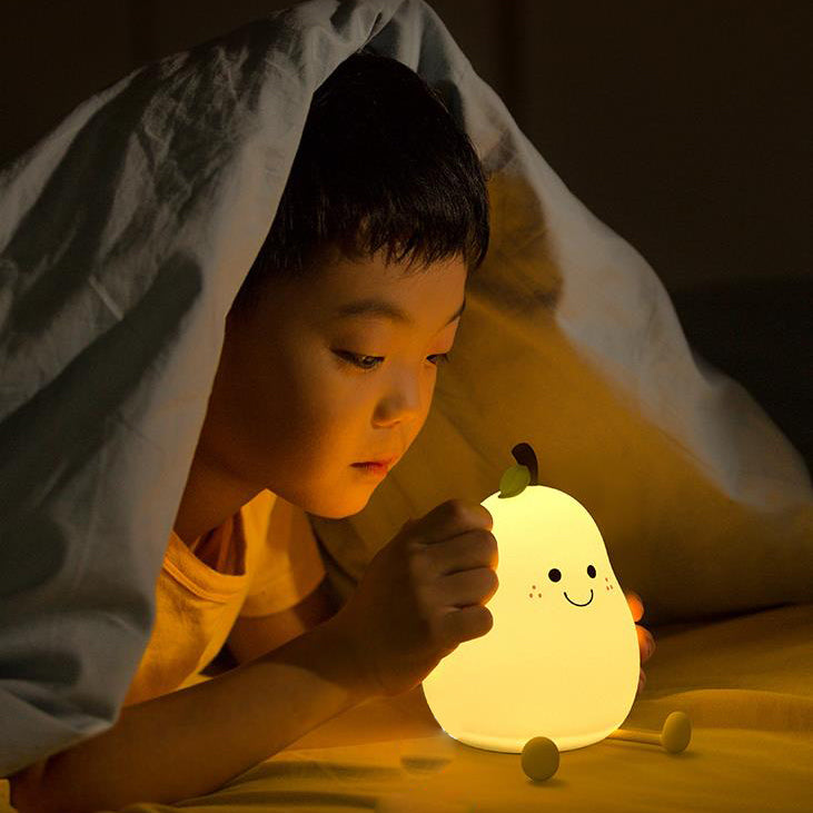 Creative Fruit Pear Silicone LED Night Light USB Table Lamp Lumendat