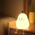 Creative Fruit Pear Silicone LED Night Light USB Table Lamp Lumendat