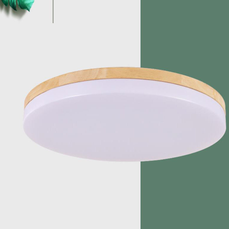Lumendat Modern Acrylic Shade Round Log LED Flush Mount Light Lumendat