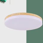 Lumendat Modern Acrylic Shade Round Log LED Flush Mount Light Lumendat