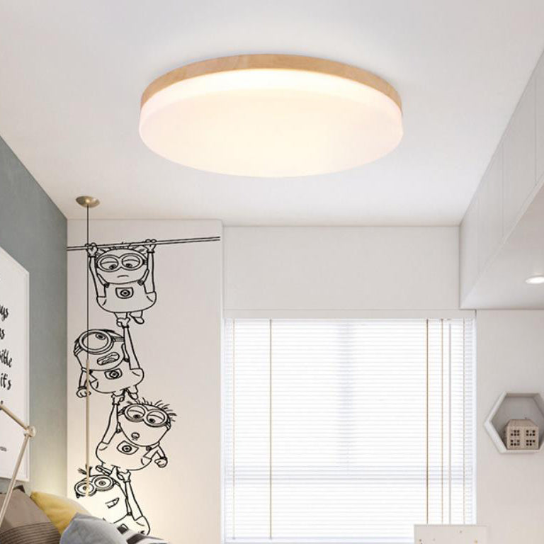 Lumendat Modern Acrylic Shade Round Log LED Flush Mount Light Lumendat