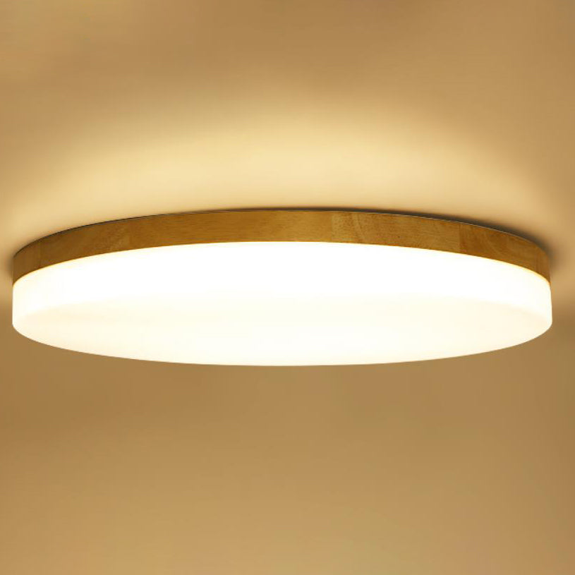 Lumendat Modern Acrylic Shade Round Log LED Flush Mount Light Lumendat