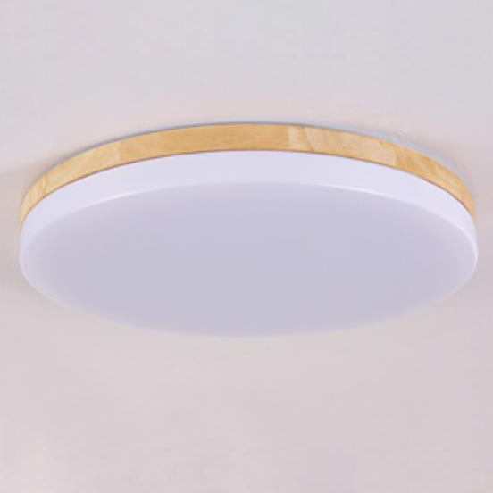 Lumendat Modern Acrylic Shade Round Log LED Flush Mount Light Lumendat