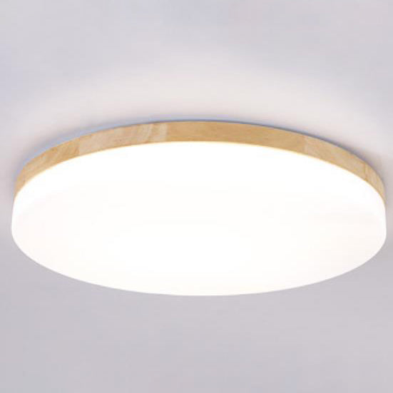 Lumendat Modern Acrylic Shade Round Log LED Flush Mount Light Lumendat