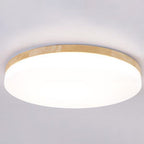 Lumendat Modern Acrylic Shade Round Log LED Flush Mount Light Lumendat