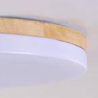 Lumendat Modern Acrylic Shade Round Log LED Flush Mount Light Lumendat