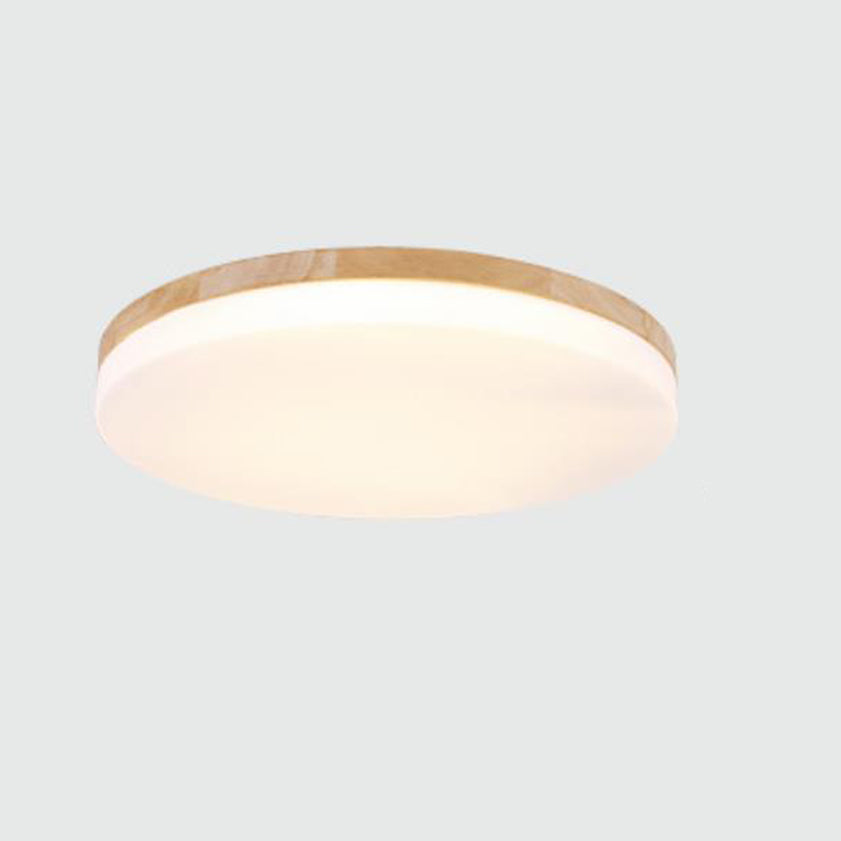 Lumendat Modern Acrylic Shade Round Log LED Flush Mount Light Lumendat