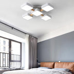 Lumendat Modern Acrylic Small Cube Combination LED Flush Mount Light Lumendat