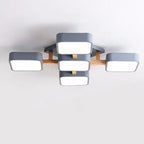 Lumendat Modern Acrylic Small Cube Combination LED Flush Mount Light Lumendat