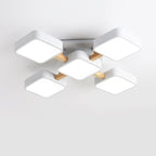 Lumendat Modern Acrylic Small Cube Combination LED Flush Mount Light Lumendat
