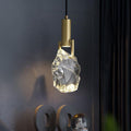 Modern Minimalist Ice Cube Crystal 1-light Pendant Light BulbSquare