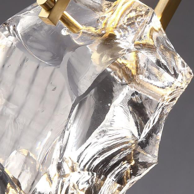 Modern Minimalist Ice Cube Crystal 1-light Pendant Light BulbSquare