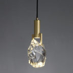 Modern Minimalist Ice Cube Crystal 1-light Pendant Light BulbSquare