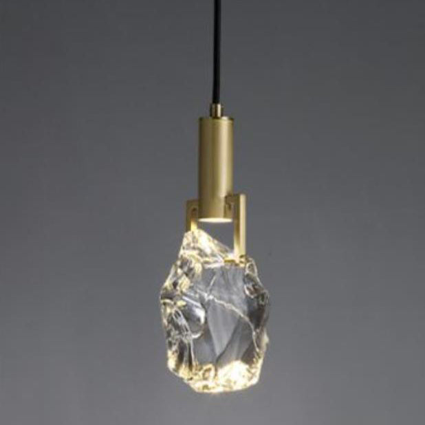 Modern Minimalist Ice Cube Crystal 1-light Pendant Light BulbSquare