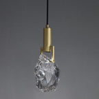 Modern Minimalist Ice Cube Crystal 1-light Pendant Light BulbSquare