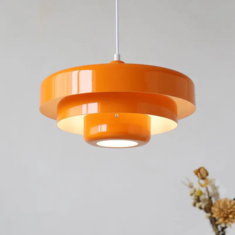 Nordic Vintage Multi-layered Round Metal 1-light Pendant Light Lumendat