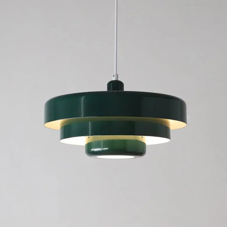 Nordic Vintage Multi-layered Round Metal 1-light Pendant Light Lumendat