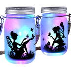 Solar Creative Fairy Frosted Glass Jar LED Outdoor Light Lumendat