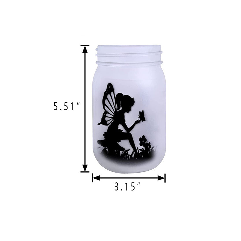 Solar Creative Fairy Frosted Glass Jar LED Outdoor Light Lumendat