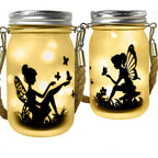 Solar Creative Fairy Frosted Glass Jar LED Outdoor Light Lumendat